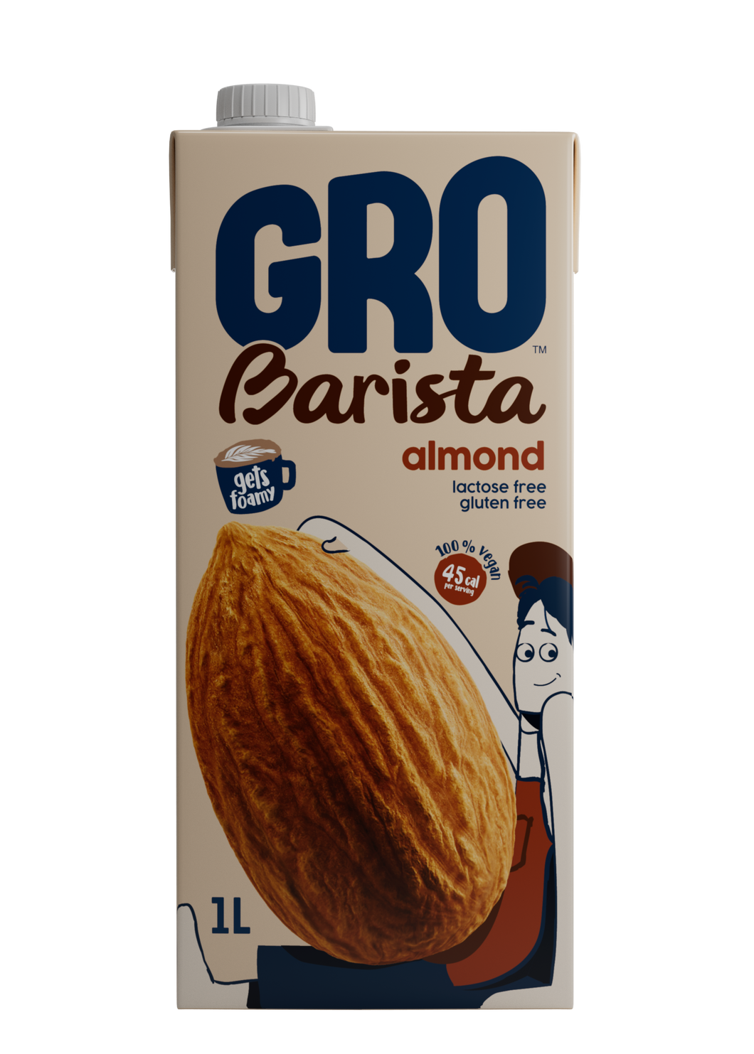 Gro Barista Almond Milk 1L