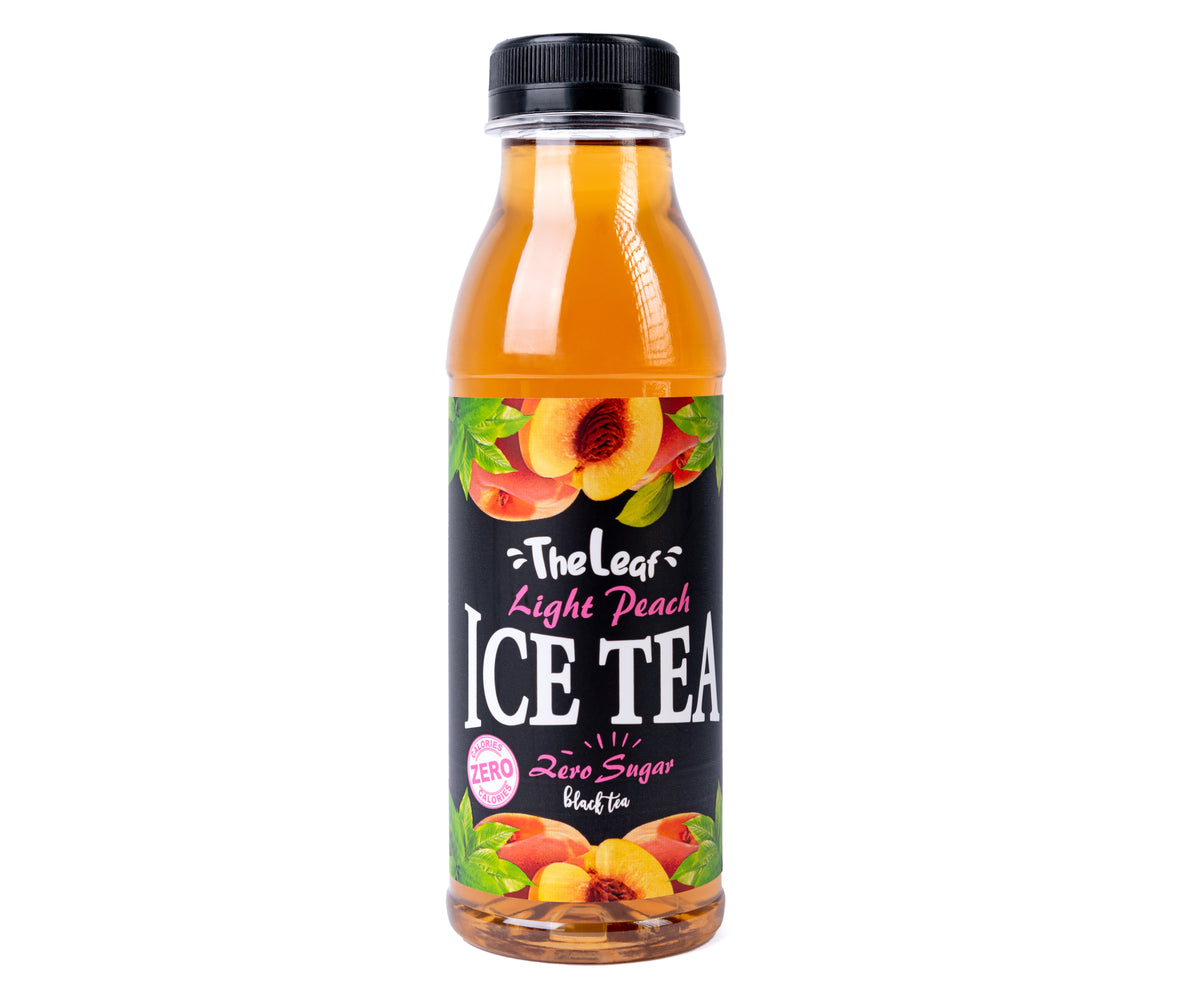The Leaf light Peach Ice Tea Zero Sugar 370ml Mighty Foods