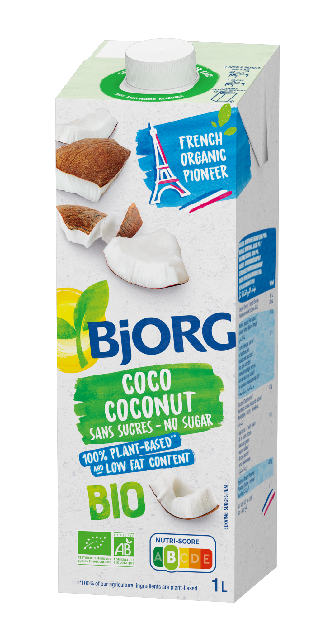 Bjorg Organic Coconut Milk No Sugar 1L