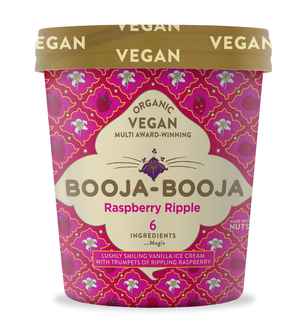 Booja Booja Dairy-Free Raspberry Ripple Ice Cream