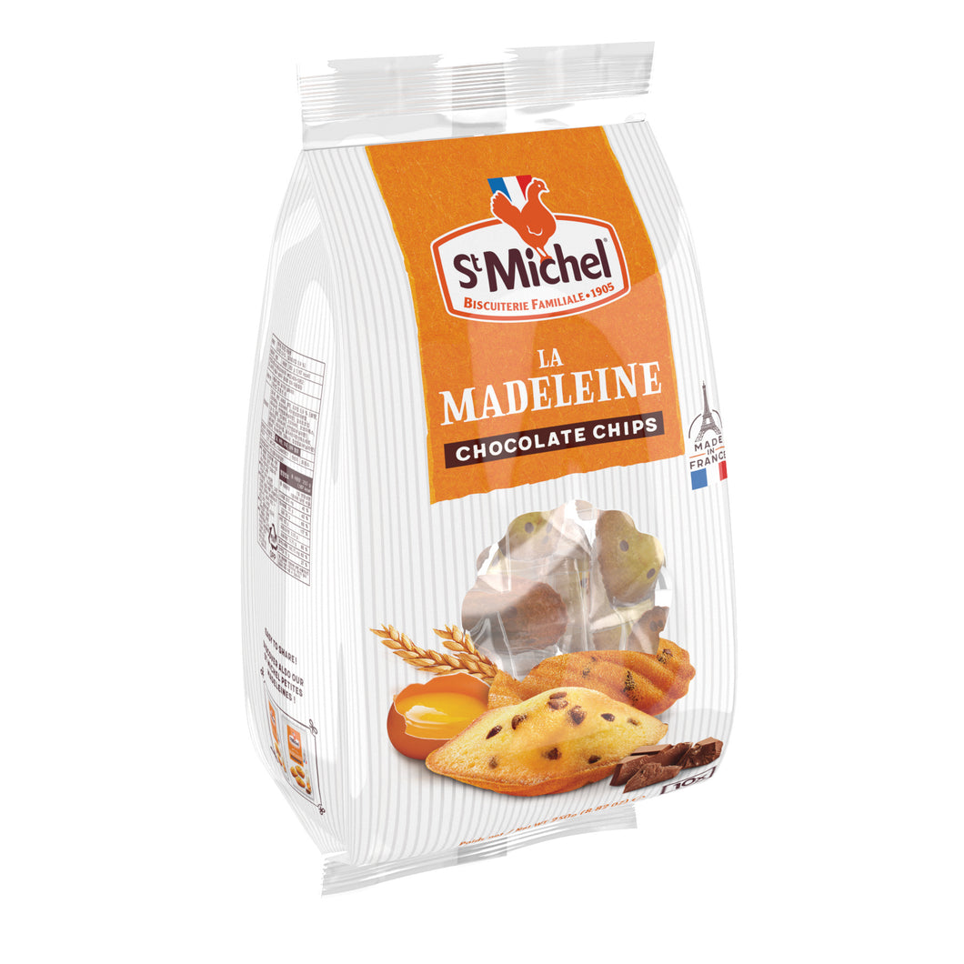 St Michel 10 Madeleines French Sponge Cakes with Choco Chips 250g