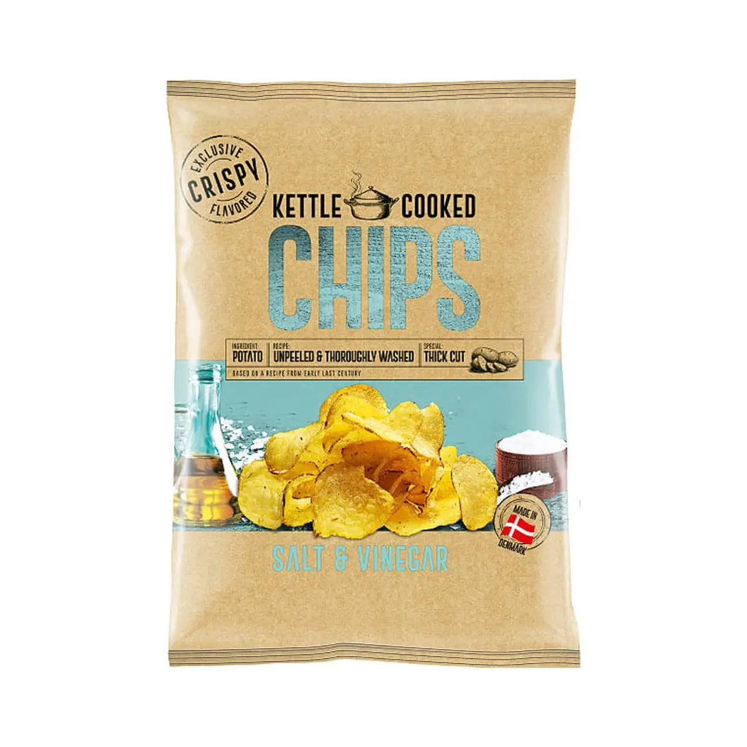 Kettle Cooked Chips Snacks Crispy Salt & Vinegar