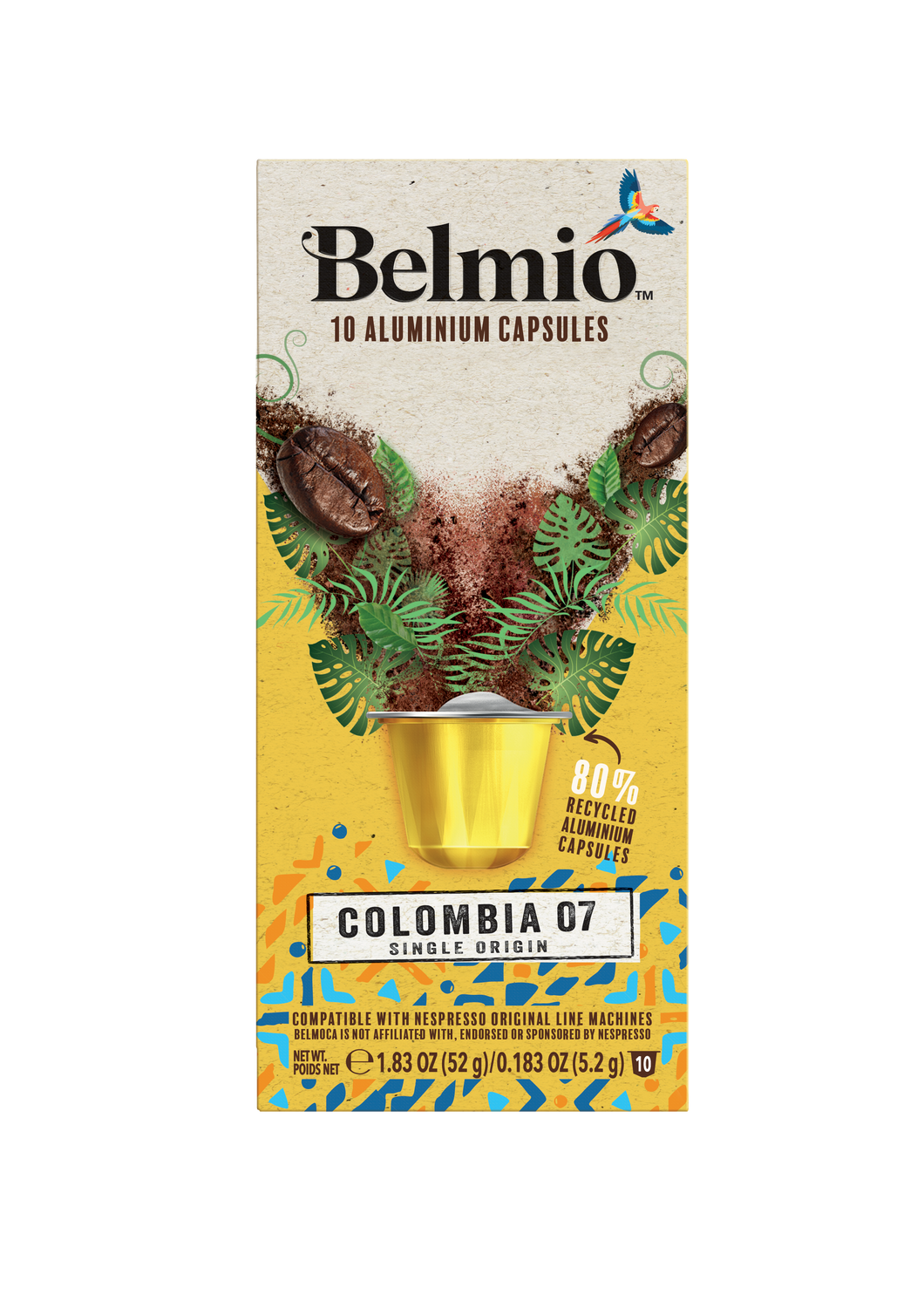 Belmio Colombia 07 Organic Coffee  Capsule box 52g