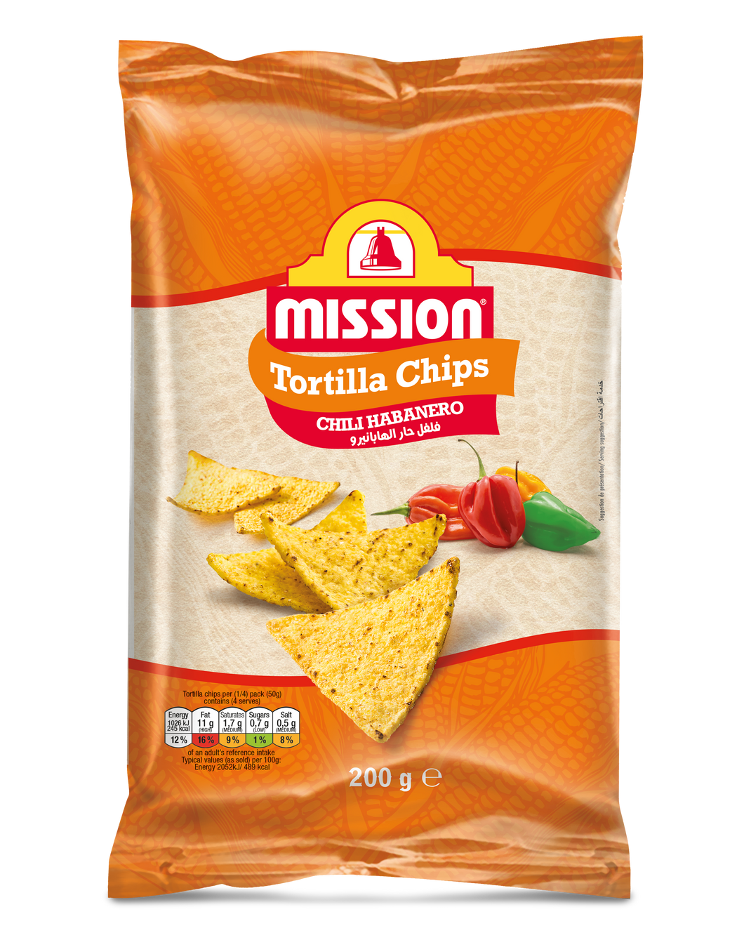 Mission Foods Tortilla Chips Chilli Habanero 200g
