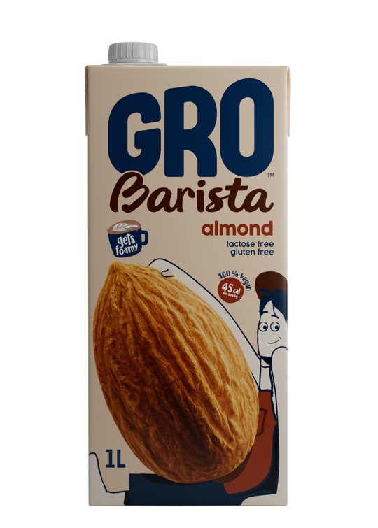 Gro Barista Almond Milk 1L Mighty Foods