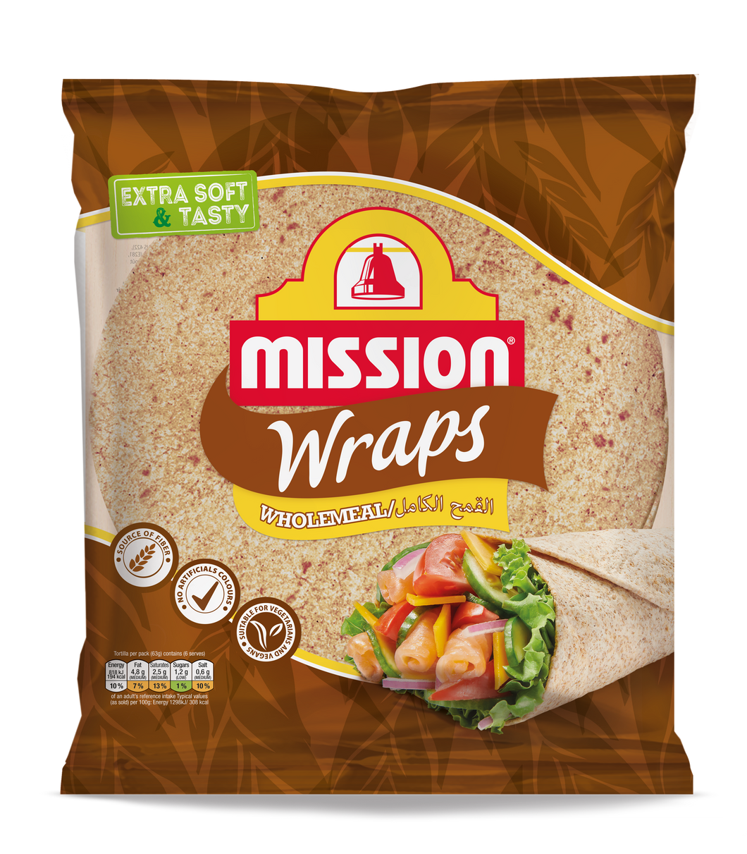 Mission Foods Wholemeal Wraps 25CM 378g