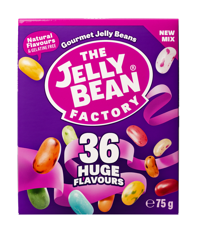 The Jelly Bean Factory  36 Mix Flavours  75g