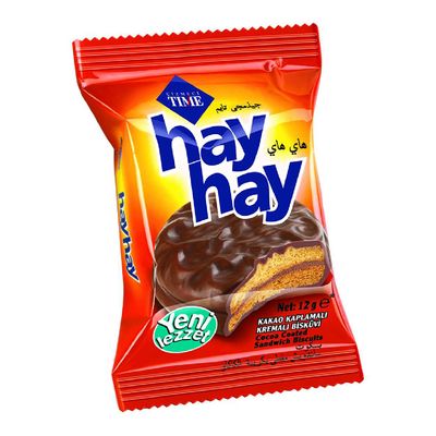 Time  Hay Hay Cocoa Coatted Sandwich Biscuit With Caramel Cream|10G