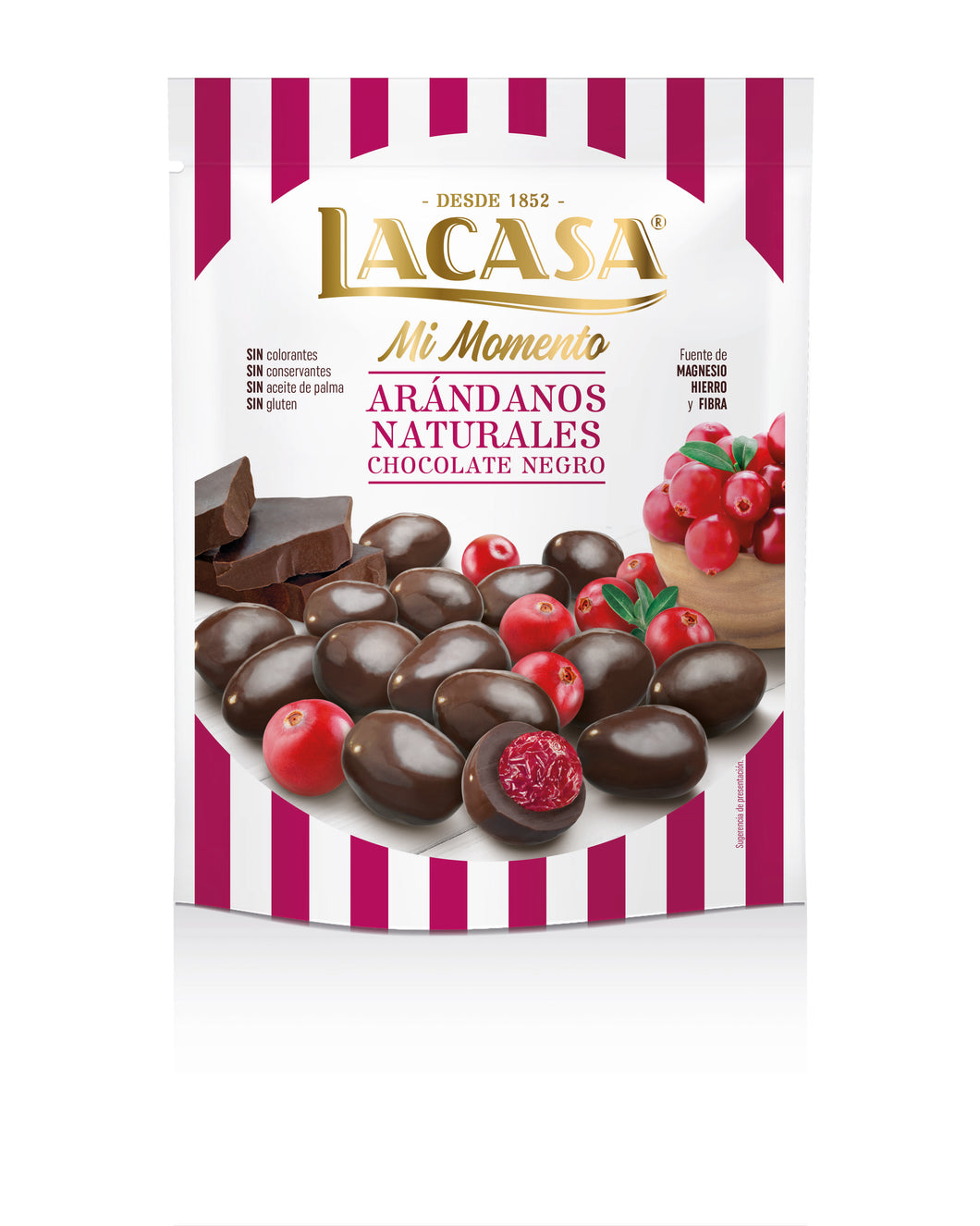 Lacasa Cranberries Coated With Dark Chocolate 125g