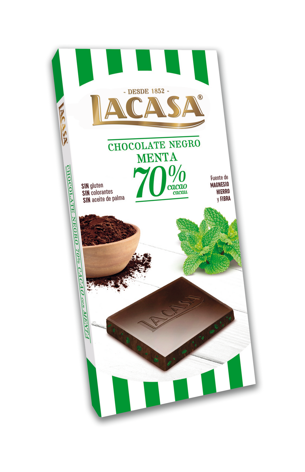 Lacasa Dark Chocolate 70% With Mint 100g
