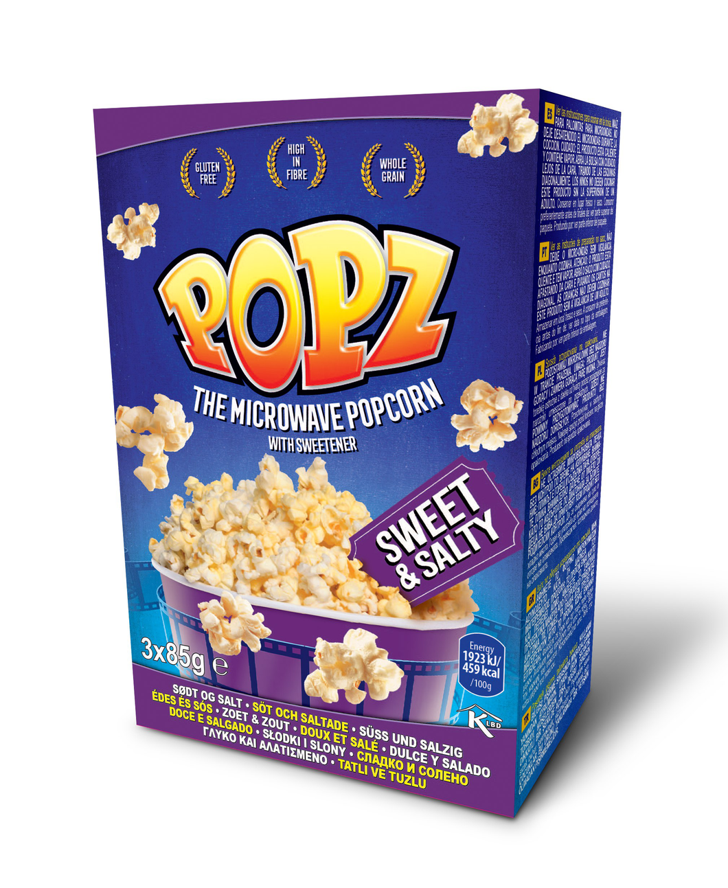Popz Sweet and Salty Microwave Popcorn 85g