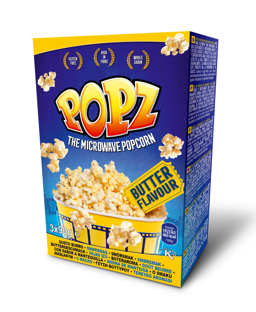 Popz Butter Microwave Popcorn 270g