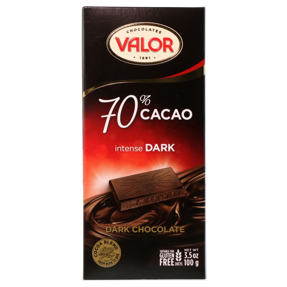 VALOR 70% Cacao INTENSE DARK CHOCOLATE 100G