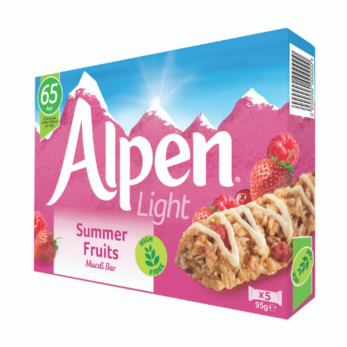 Alpen Summer Fruits Muesli Bar 95g (x5 bars) - Mighty Foods