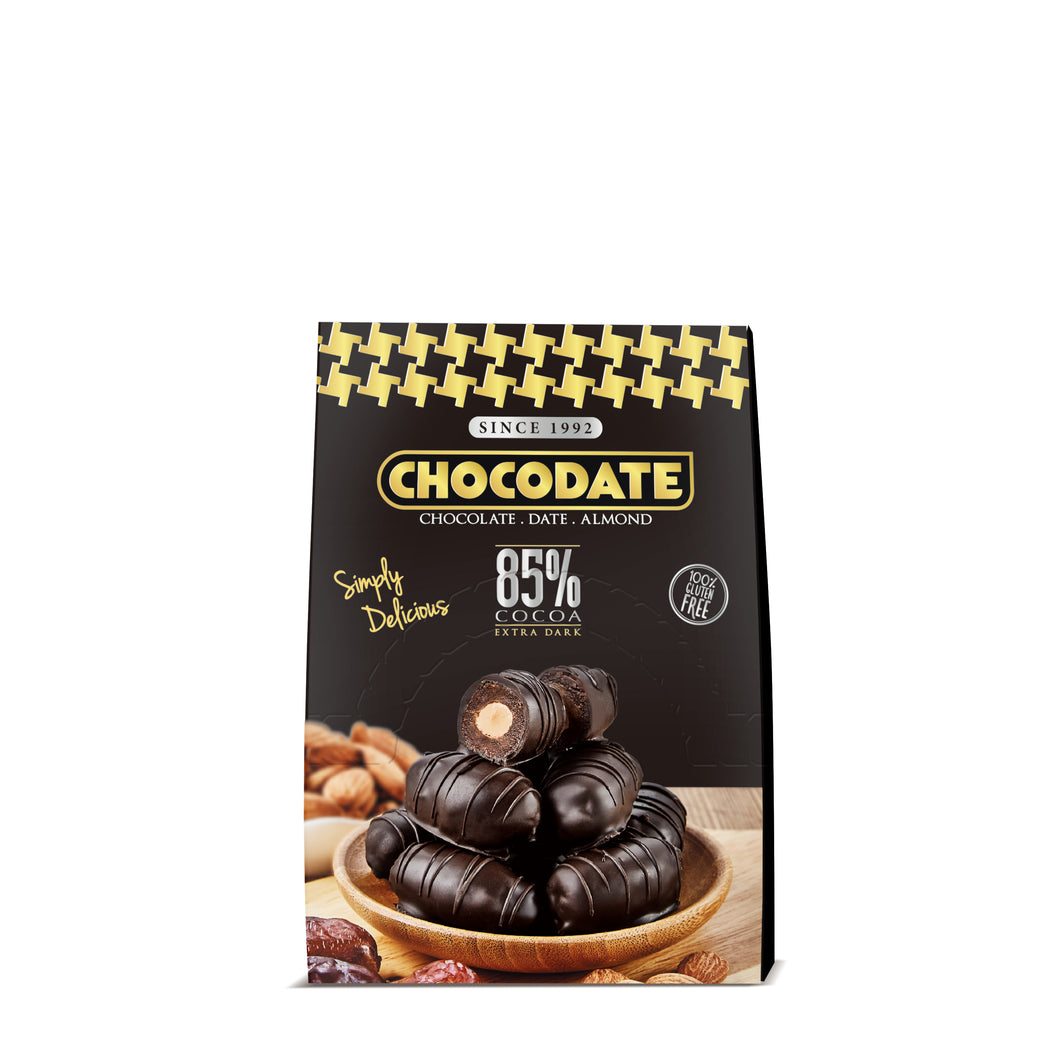 Chocodate Extra Dark Chocolate 85% Snacksize Box 33g
