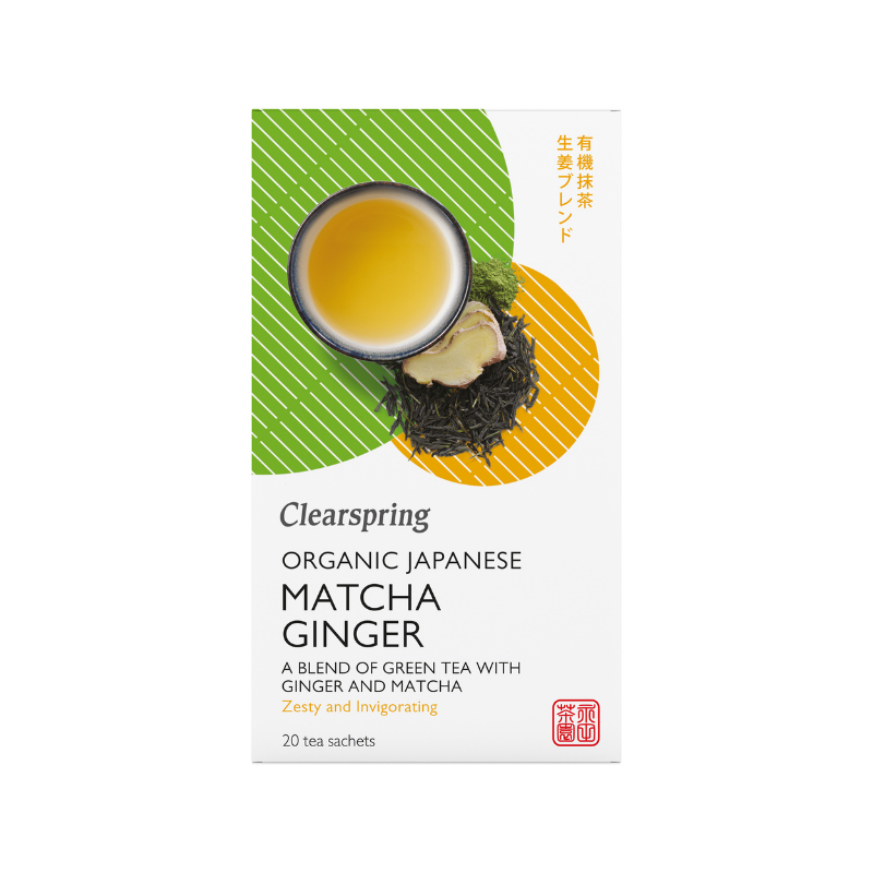 Clearspring Organic Japanese Matcha Ginger (20 x Packs) 36g - Mighty Foods