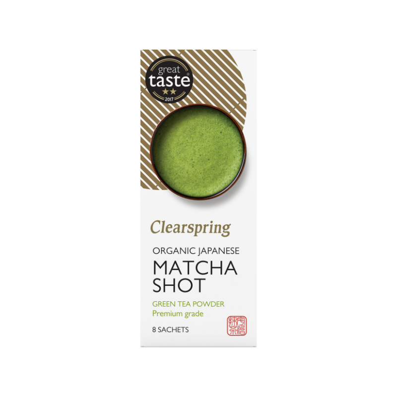 Clearspring Organic Japanese Matcha Shot Sachet (8 x Sachets) 8g - Mighty Foods