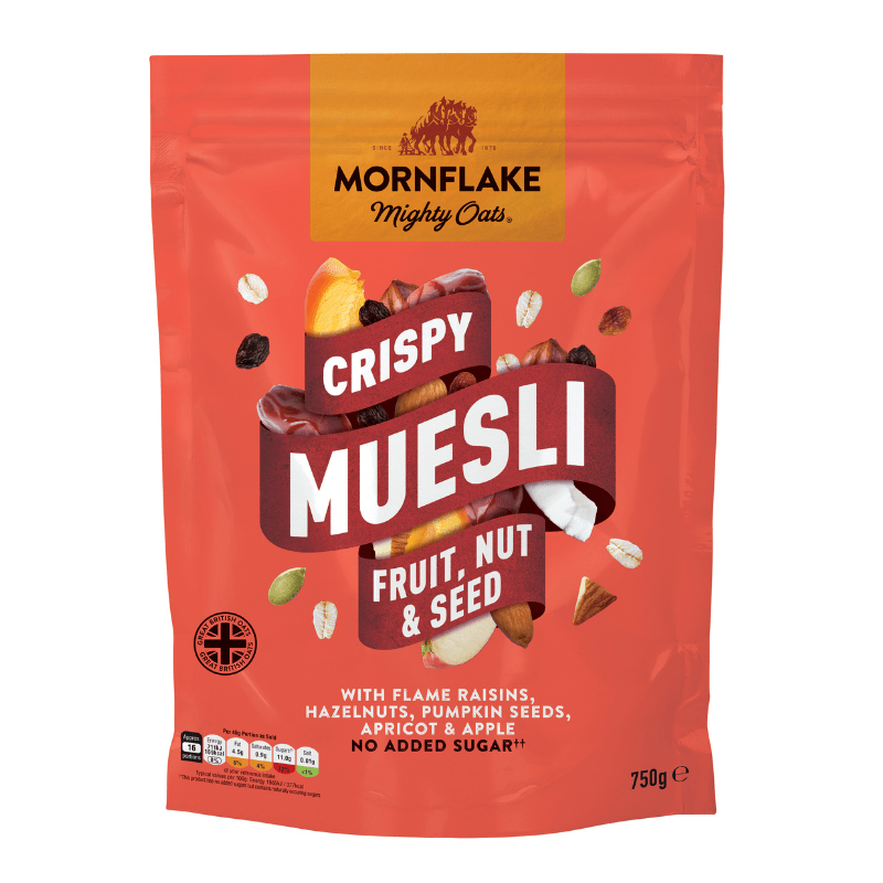 Mornflake Crispy Muesli Fruit, Nut & Seed 750g - Mighty Foods